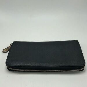 Paul Smith Long Wallet Round Zip Black Women's Vintage Y2k Leather
